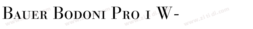 Bauer Bodoni Pro 1 W字体转换